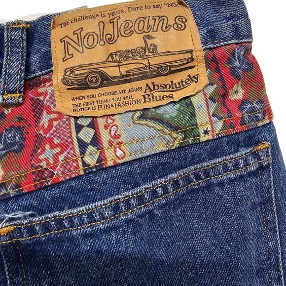 NO! Jeans Absolutely Blue vintage 80s high waist patchwork mom jeans - Picture 6 of 12
